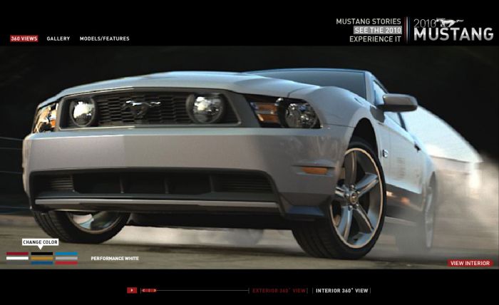 2010 Ford Mustang Farben: Performance White
