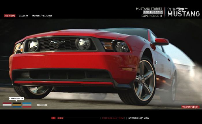 2010 Ford Mustang Farben: Torch Red
