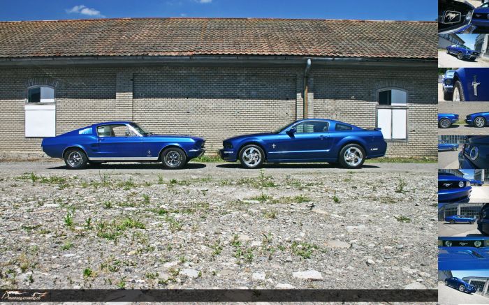 1967 Mustang Fastback und 2008 Mustang GT
Klicke auf das Bild, um es in Wallpapergrösse runterzuladen.

Foto: Jen

