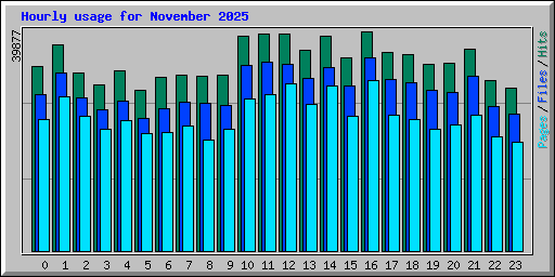 Hourly usage for November 2025